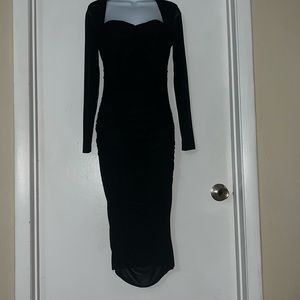 Mesh Bodycon Midi Dress